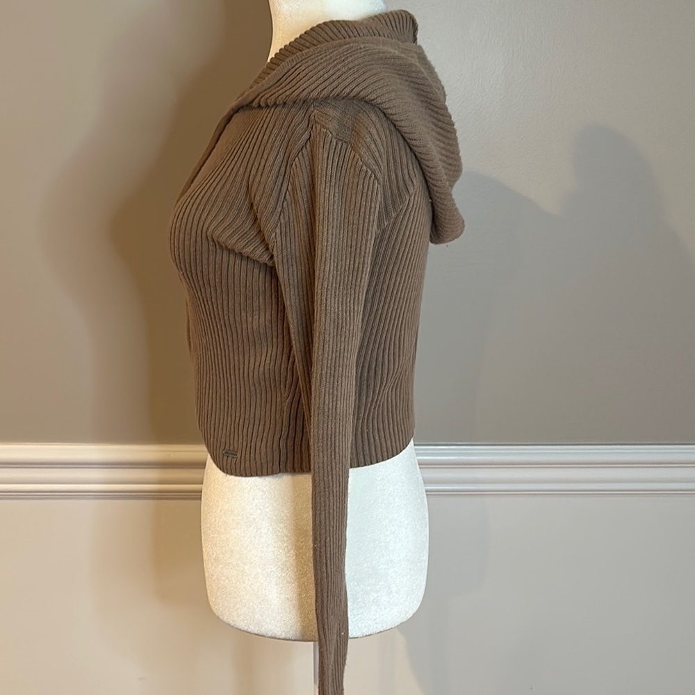 Hollister Brown Ribbed Women's Cadigan Juniors size Xs - Picture 4 of 10